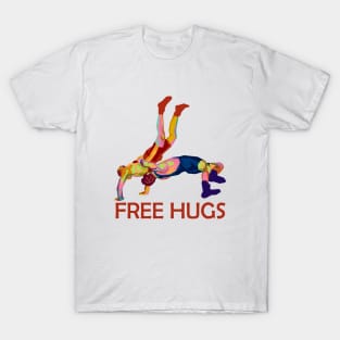 wrestling free hugs T-Shirt